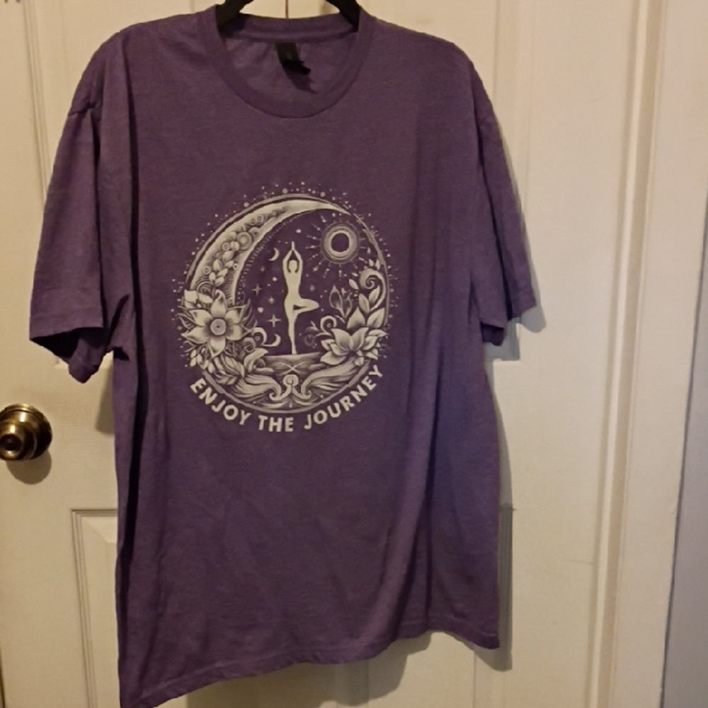 Enjoy The Journey Graphic Tee - Purple Men’s Shirt